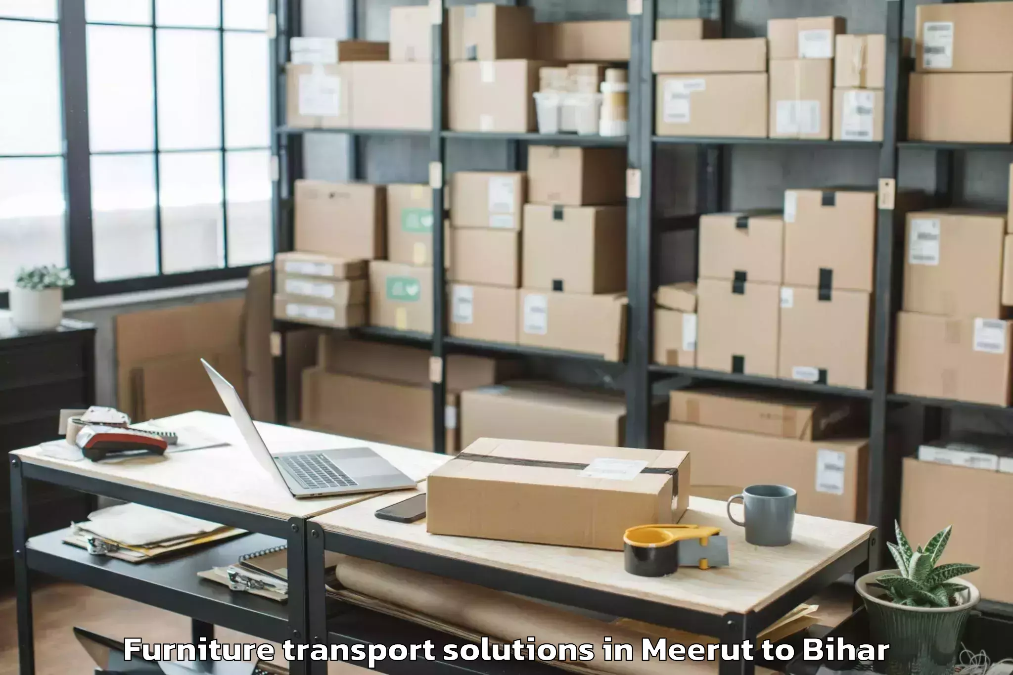 Meerut to Mehsi Furniture Transport Solutions Booking